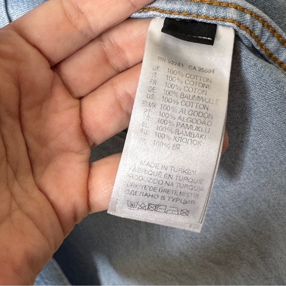 Diesel Shirt Men's Medium Blue Denim Snap Button Long Sleeve Western - Picture 8 of 11